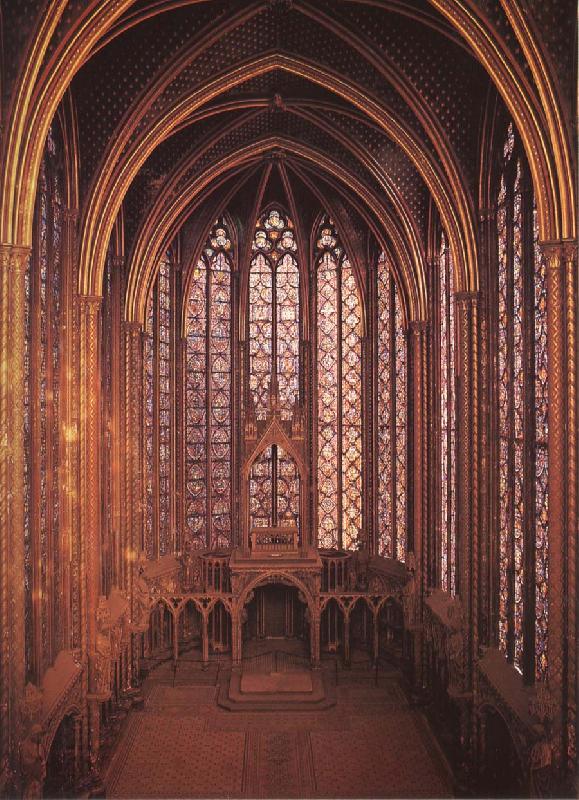 unknow artist Interior from Sainte-Chapelle China oil painting art